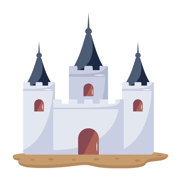 城堡的平面图标图片下载
