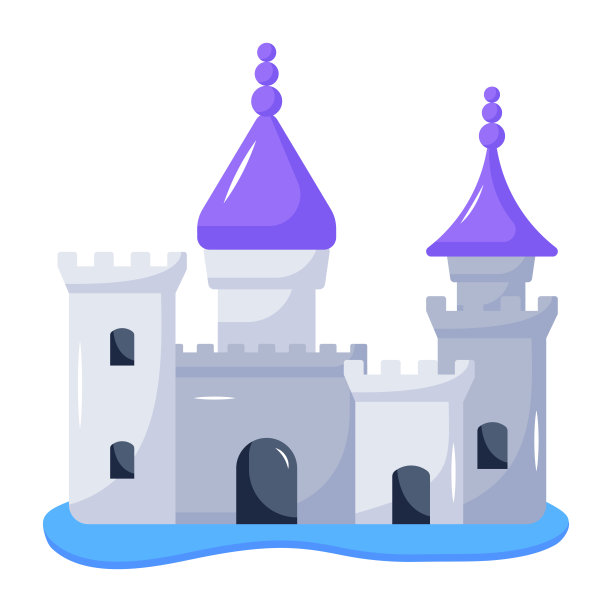 城堡的平面图标图片下载