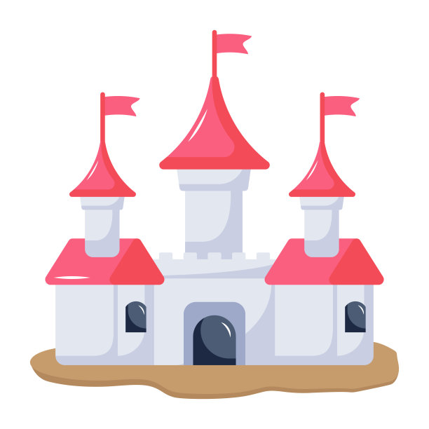 城堡的平面图标图片下载