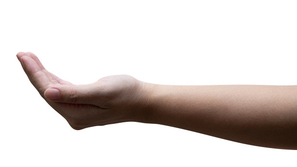 一个拿着东西的女人的手。图片下载