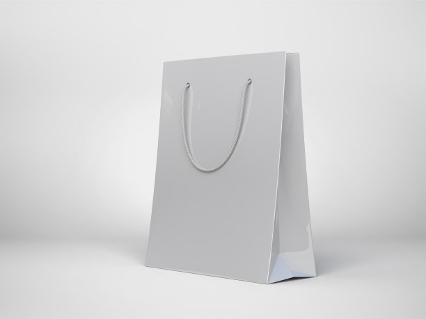 购物袋模型。购物产品包装品牌及企业形象设计。模型3 d渲染图片下载