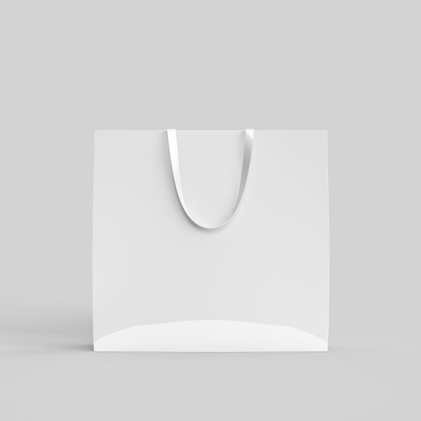 购物袋模型。购物产品包装品牌及企业形象设计。模型3 d渲染图片下载