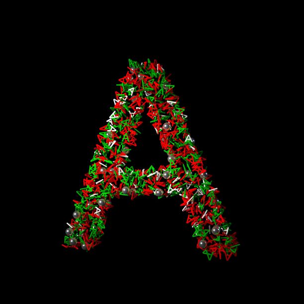 散落的圣诞字母和符号孤立在黑色背景上图片下载