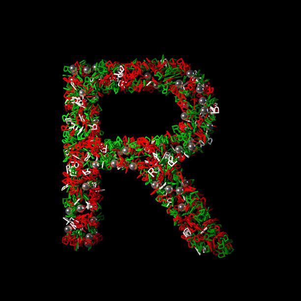 散落的圣诞字母和符号孤立在黑色背景上图片下载