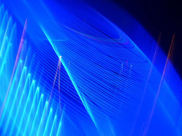 虚拟网络空间结构具有明亮的蓝色光线程图片下载