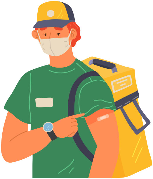 阻止冠状病毒传播的概念。疫苗接种宣传片，免疫工作人员。疫苗可以拯救生命图片下载