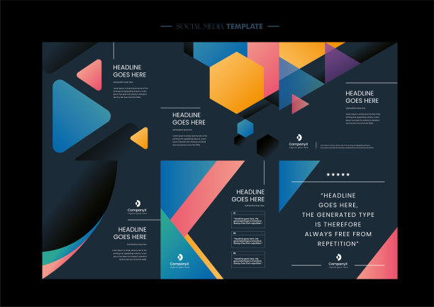 社交媒体模板图片下载