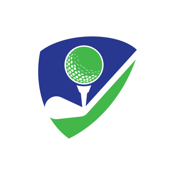 粘贴高尔夫标志设计矢量模板。图片下载