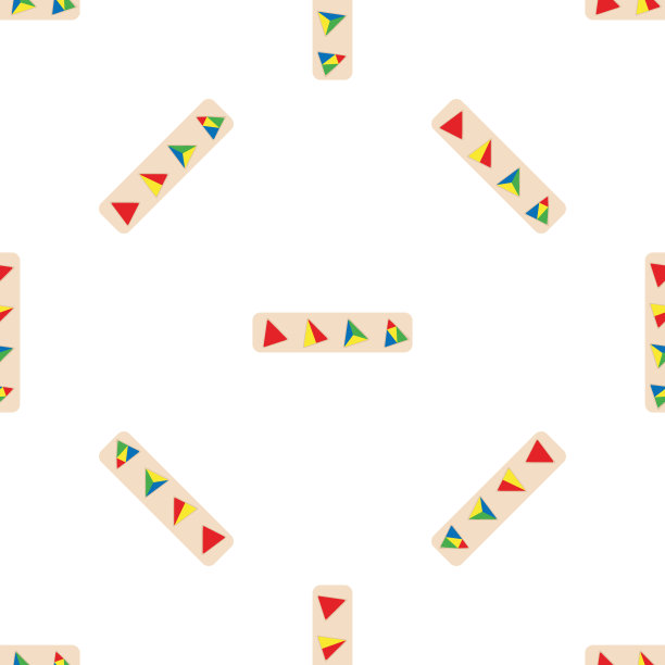 儿童木制玩具游戏。婴儿无缝图案与蒙台梭利主题。学龄前儿童益智玩具。早期儿童发展的蒙台梭利系统。图片下载