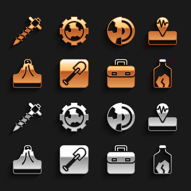 集铲震矿采矿公文包图片下载