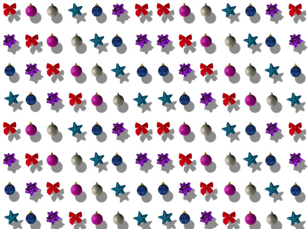 图案的圣诞装饰饰品，创意节日理念，迎接新年图片下载