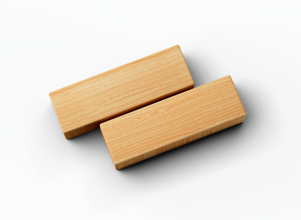 木标志2线标题横幅平原3d插图图片下载