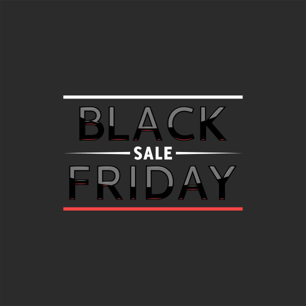 黑色星期五销售文字横幅，优雅的黑色背景特别提供海报模型，电子商务营销排版设计元素。图片下载
