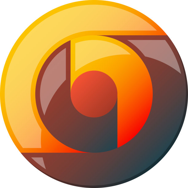 抽象重叠的圆圈标志插画在时尚和简约的风格图片下载