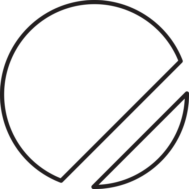 抽象的圆和线标志插画在时尚和简约的风格图片下载