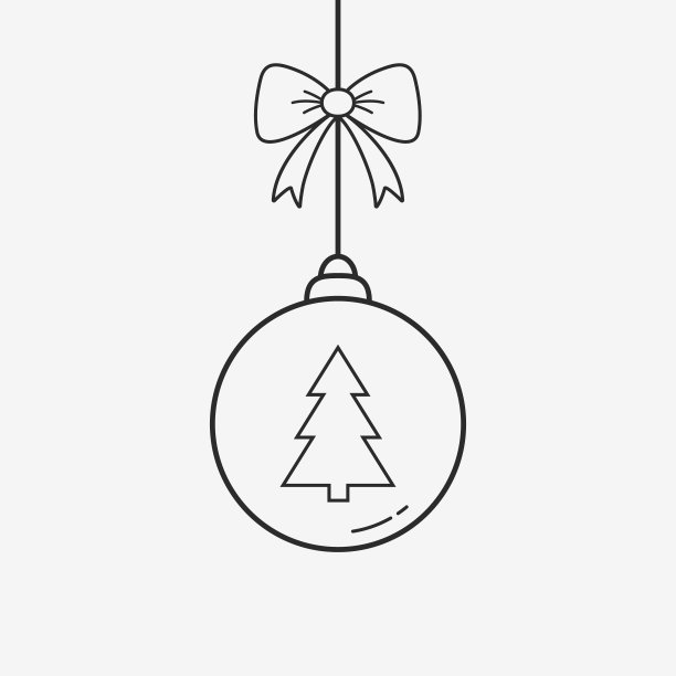 圣诞装饰品。带有节日树标志的圣诞小玩意。向量图片下载