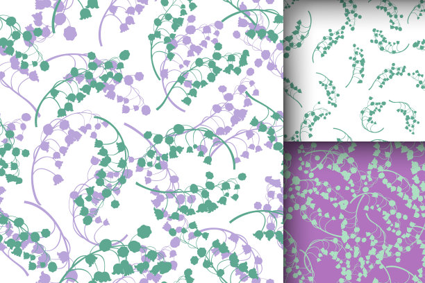 新鲜铃兰。一束木铃草。的花卉图案。铃兰。夏天树叶的邀请。花织物。铃兰的无缝质感。图片下载