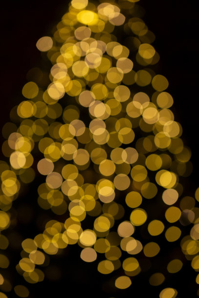 圣诞树节日的散景灯光，模糊了节日的背景图片下载