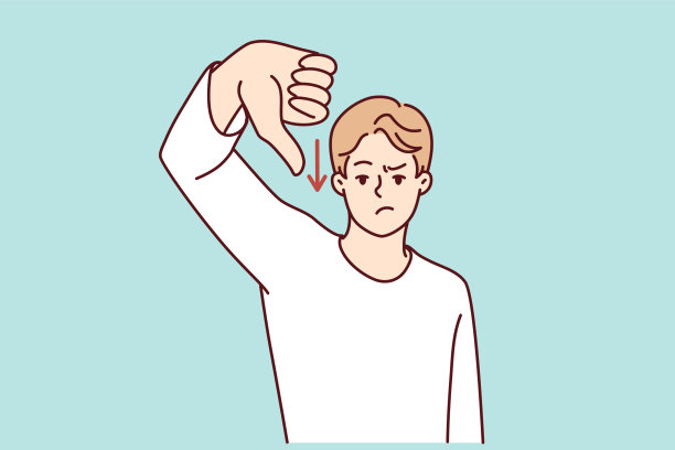 不快乐的人对经济衰退表示不满图片下载