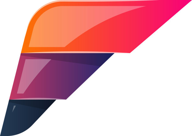 抽象的机翼标志插画在时尚和简约的风格图片下载