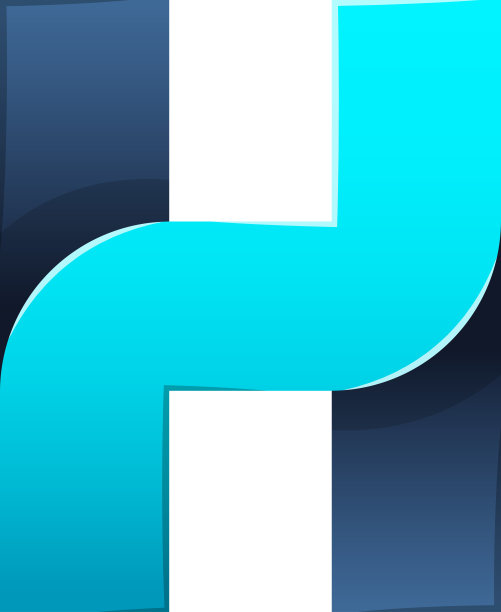 抽象字母H标志插画在时尚和简约的风格图片下载