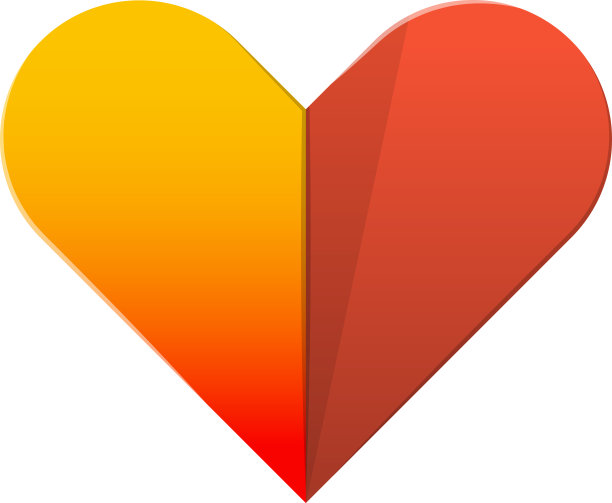 抽象的心形标志插画在时尚和简约的风格图片下载