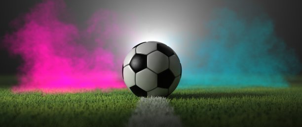 足球场粉青雾图片下载