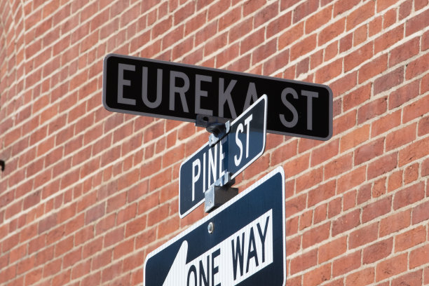 美国科罗拉多州的尤里卡街和松树街图片下载