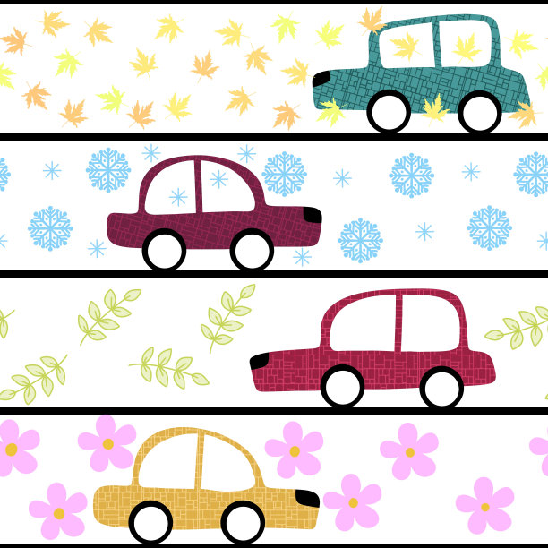汽车玩具无缝花纹用于面料和纺织品以及包装和纺织品图片下载