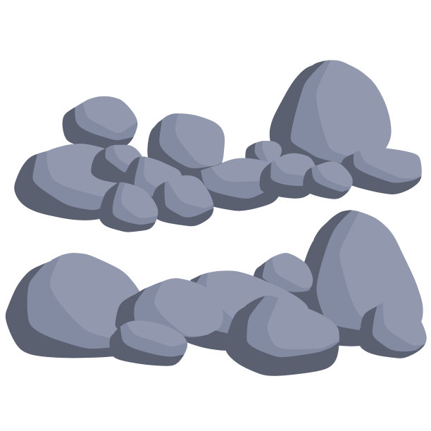 的石头。堆鹅卵石。灰色的地质矿产。重型墙体建筑材料。大块图片下载