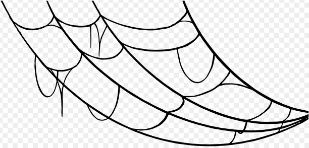 万圣节派对的背景与蜘蛛网孤立的png或透明的纹理，空白的文字，海报的元素模板，小册子，在线广告，矢量插图图片下载