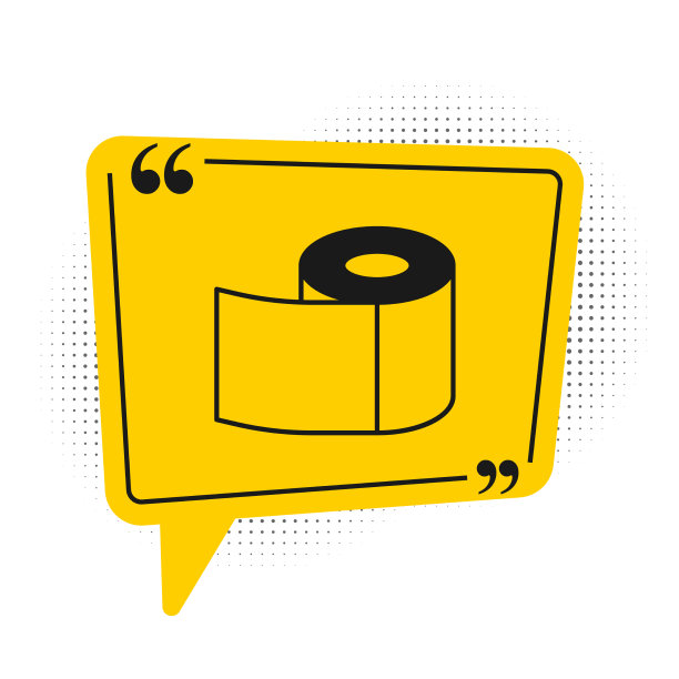 黑色的厕纸卷图标孤立在白色上图片下载