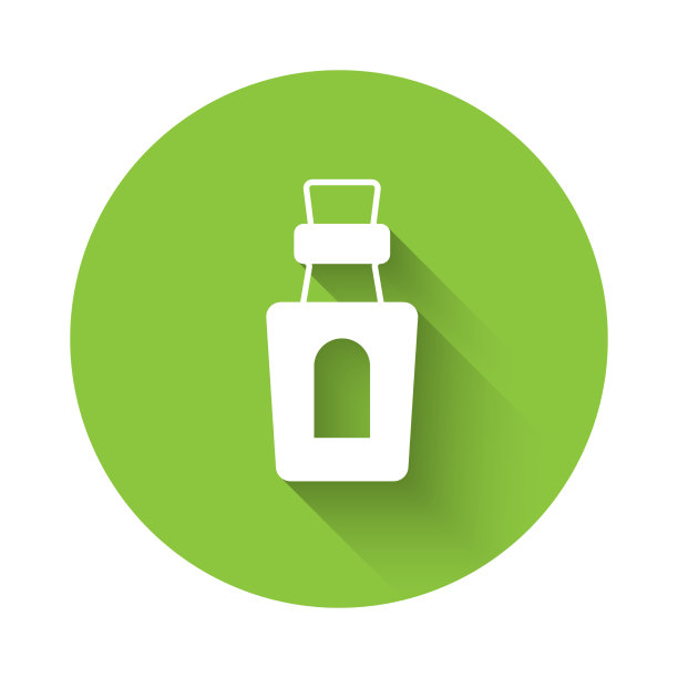 白色的瓶子与药水图标隔离用长图片下载