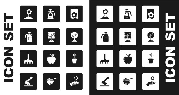 设置包充分的种子植物树花园图片下载