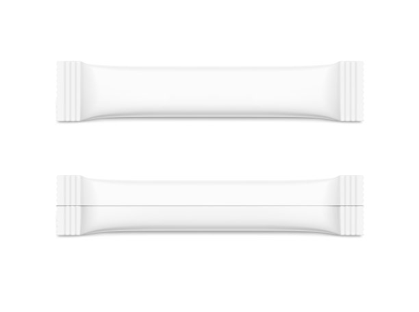 空白棒包装模型集。前后视图。图片下载