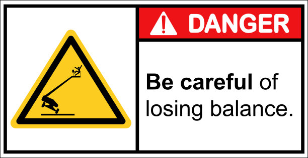 小心缆车升降平衡，危险信号图片下载