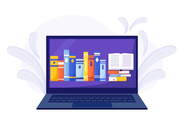 网上图书馆，书店，电子书。网络教育。笔记本电脑与应用程序阅读和下载书籍，有声读物。家庭教育。大学的作业。在家里用电脑学习图片下载