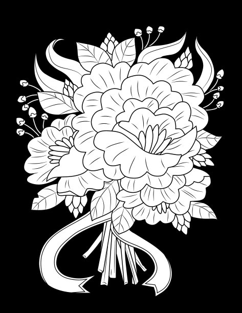 午夜春天涂色书图片下载