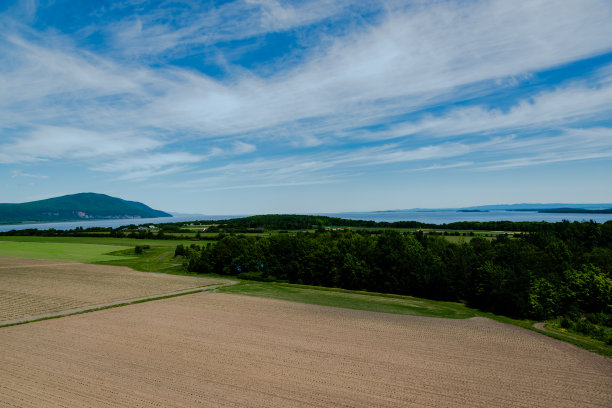 Île d'Orléans是圣劳伦斯河中的一个岛图片下载