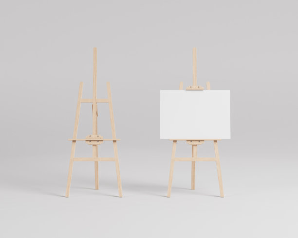 木制画架模型图片下载