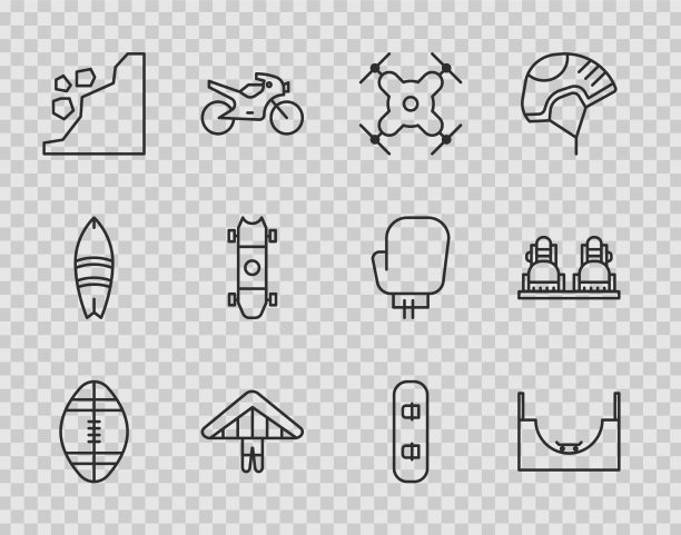 设线橄榄球滑板公园无人机飞行图片下载