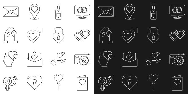 设置线贺卡照片相机两个连接图片下载