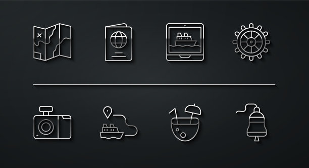 设置线折叠地图照片相机船舶操舵图片下载