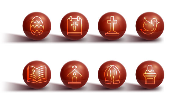 设线复活节彩蛋圣经书鸽子手图片下载