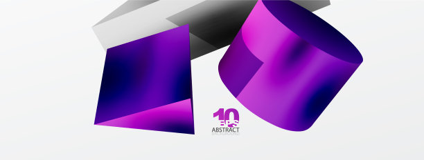 金属三维形状几何背景图片下载