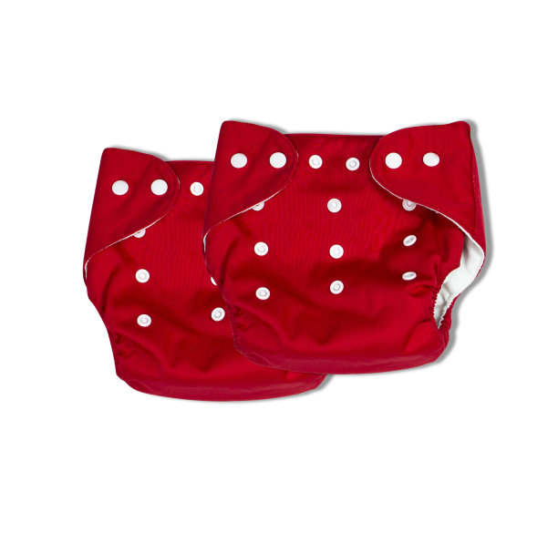 两个白底红布尿布图片下载