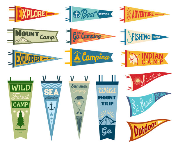 露营旗户外运动俱乐部旗帜图片下载