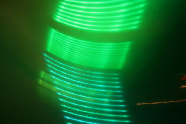 酷的未来插画与充满活力的科幻可视化绿色图片下载