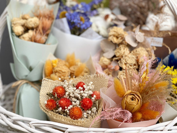 干花花束。图片下载