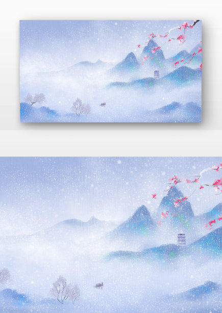 中国风山水墨画图片下载